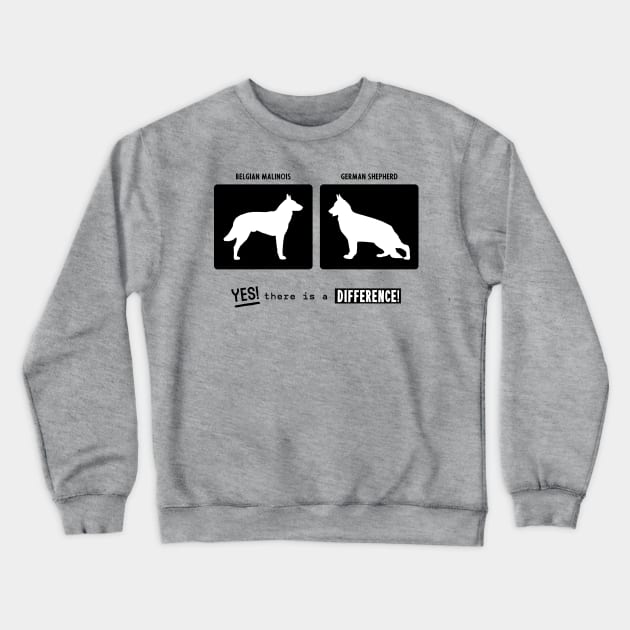 Belgian Malinois vs German Shepherd, there is a difference! Crewneck Sweatshirt by doglovershirts